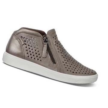 Women's Ecco Soft 7 Mid-cut Sneakers Grey | Canada 236AHK